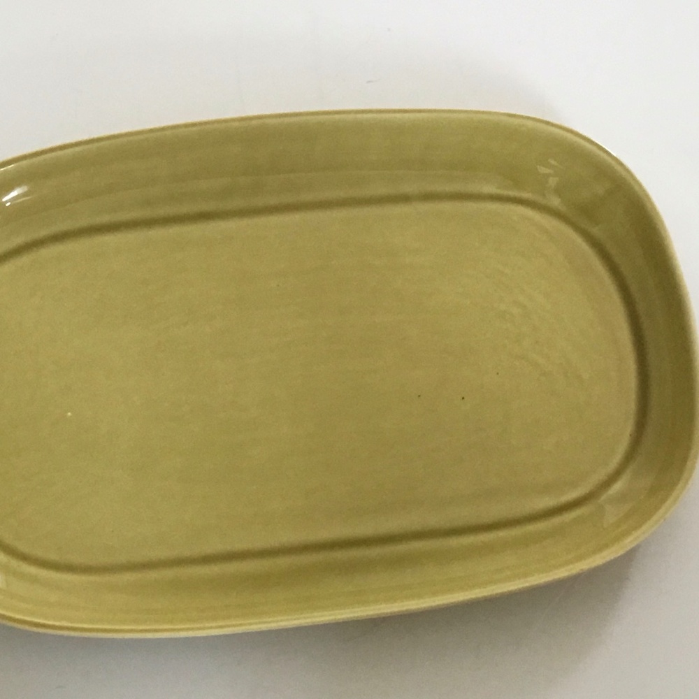 Vintage Russell Wright Steubenville 40's Chartreuse MCM Serving Platter